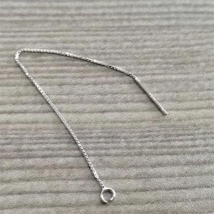 S925 sterling silver thread earring chain with post and open jump ring connector
