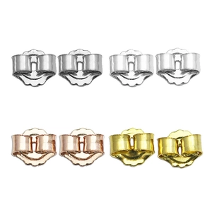 S925 Sterling Silver Butterfly Earring Backs Stoppers DIY Jewelry Findings Electroplated Replacement Earring Nuts For Women