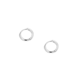 Orecchini a cerchio minimalisti in argento sterling S925 con chiusura a scatto
