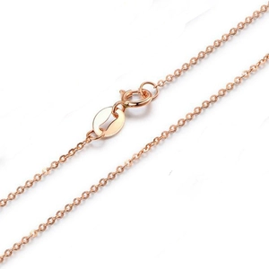 Minimalist S925 rose gold sterling silver fine cable chain necklace with spring ring clasp