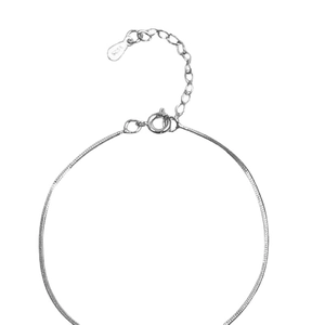 Klassische S925 Sterling Silber Schlangenkette mit verstellbarem Federringverschluss