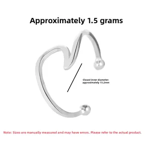 Dettaglio dimensioni e diametro interno di 15,2 mm dell'anello in argento S925