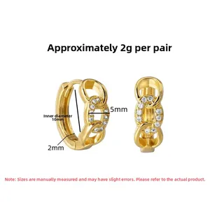 Detailed size specifications of S925 silver hoop earrings with dimensions and weight