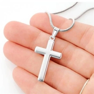 Collier avec pendentif croix en argent sterling S925 minimaliste et chaîne serpent chic