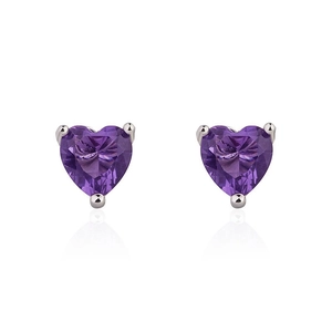 925 Sterling Silver Heart Stud Earrings For Women Minimalist Fashion Rhinestone Heart Inlaid Jewelry Daily Earring Gift