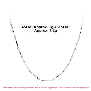 Detailed specs of S925 sterling silver twisted chain showing lengths 45cm and 50cm