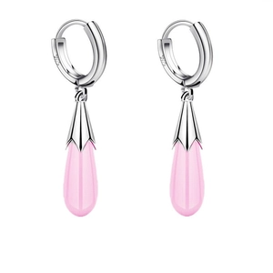 Detailed close-up showing the S925 sterling silver hallmark on teardrop cat eye earrings
