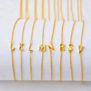 S925 Sterling Silver Initial Letter Necklace For Women Gold Platinum Plated 26 Alphabet Pendant Clavicle Chain Jewelry Gift