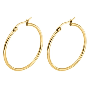 S925 Sterling Silver Smooth Hoop Earrings Minimalist Round Circle Ear Buckles For Women Fashion Commuting Jewelry Gold Silver Plated