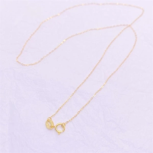 Minimalist S925 sterling silver gold plated cross chain necklace with Italy tag
