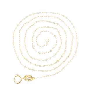 Minimalist S925 sterling silver gold plated cross chain necklace with spring clasp