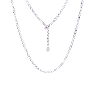 925 Sterling Silver Adjustable Rolo Chain Necklace For Women Men Minimalist Jewelry Simple Basic Circle Link Chain Accessory