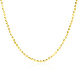 S925 Sterling Silver Gold Plated Ball Chain Necklace For Women Minimalist Bead Choker Dainty Clavicle Chain Jewelry