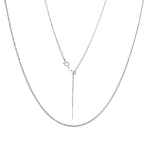 Chaîne Chopin ajustable en argent sterling S925 avec bille coulissante et fermoir ressort