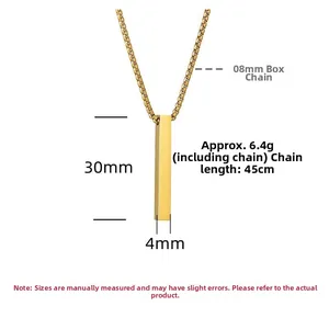 Spécifications du collier pendentif long en argent S925 avec dimensions de la chaîne