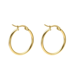 S925 Argent Sterling Plaqué Or Lisse Boucles d'Oreilles Créoles pour Femmes Minimaliste Mode Personnalisé Rond Boucles d'Oreilles Bijoux