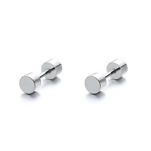 Orecchini a bilanciere minimalisti in argento S925 con chiusura a vite