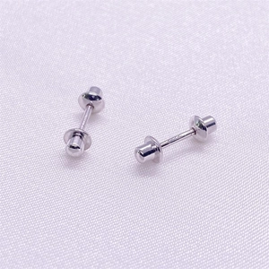 925 Sterling Silver Screw Back Stud Earrings Minimalist Geometric Bullet Head Piercing Jewelry For Men Women Unisex Daily Wear