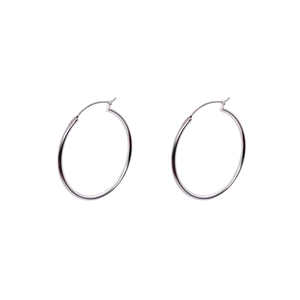 925 Sterling Silver Hoop Earrings For Women Men Elegant High Polished Round Geometric Ear Jewelry Fashion Unisex Gift