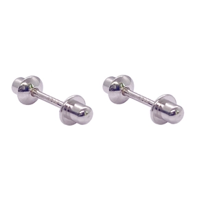 925 Sterling Silver Screw-back Stud Earrings Minimalist Polished Bullet Head Round Safety Back Studs For Men Women Unisex Jewelry