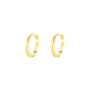 Minimalist S925 sterling silver hoop earrings with gold plating and hallmark