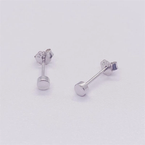 Minimalist 925 Sterling Silver Round Stud Earrings For Women Men Polished Small Geometric Circle Earrings Tiny Simple Daily Jewelry