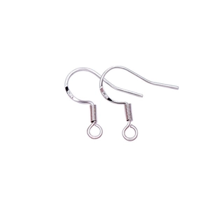 S925 Sterling Silber Ohrhaken mit Feder und Öse für die DIY Schmuckherstellung geeignet