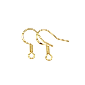 Vergoldete S925 Sterlingsilber Ohrhaken für DIY Schmuck mit Federverzierung