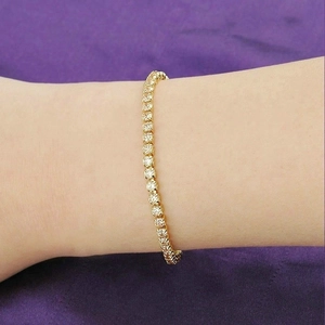 925 Sterling Silver Zirconia Tennis Bracelet For Women Luxury Adjustable Chain Bracelet Jewelry Gift Plated Gold Silver