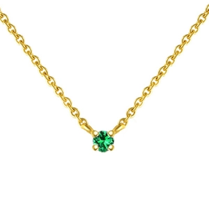 Minimalist S925 Sterling Silver Gold Plated Round Green White Rhinestone Pendant Necklace For Women Elegant Fashion Jewelry