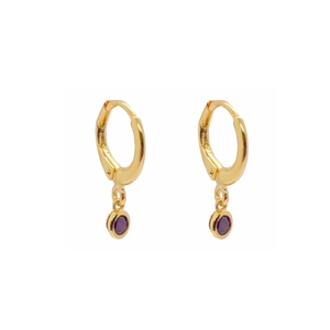 Boucles d'Oreilles Pendantes en Argent Sterling S925 Avec Strass Colorés pour Femmes Élégantes Créoles Rondes Bijoux de Mode