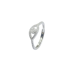 S925 Sterling Silver Evil Eye Open Ring For Women Adjustable Fashion Jewelry Micro Inlaid Zirconia Finger Ring Gift