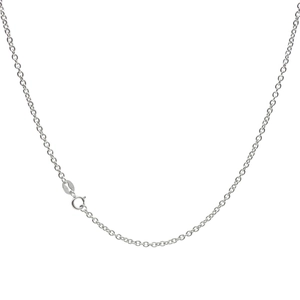 Detailed macro shot of S925 sterling silver cable chain with spring clasp closure