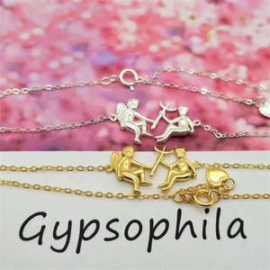 S925 Sterling Silver Devil and Angel Cupid pendant bracelets in gold and silver finish