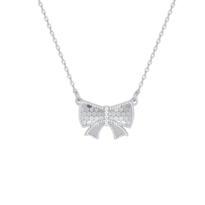 Collier Pendentif Nœud en Argent Sterling 925 Design Original pour Femme Bijoux Chic Haut de Gamme Chaîne Clavicule