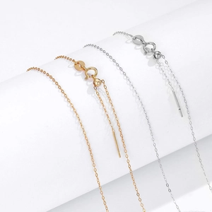 925 Sterling Silver Adjustable Necklace Box Chain For Women Gold Silver Pin Needle Venetian Chain Accessories Jewelry