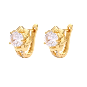 Élégantes Boucles d'Oreilles Clous en Argent Sterling 925 Motif Rose Luxueuses Boucles d'Oreilles Fleur Incrustées de Zirconia pour Femme Bijou
