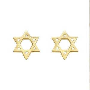 Minimalist 925 Sterling Silver Hollow Hexagram Stud Earrings Gold Plated Star Earrings For Women Korean Style Fashion Jewelry