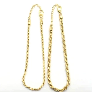 Classic golden braided S925 sterling silver twist rope bracelet with lobster clasp