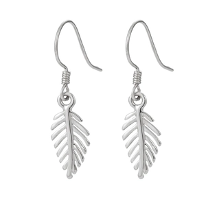 925 Sterling Silver Leaf Ear Hook Earrings For Women Korean Minimalist Delicate Feather Dangle Earrings Nature Inspired Jewelry Gift