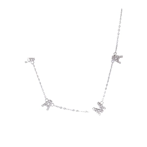 Élégant collier pendentif MAMA en argent sterling S925 avec zircons scintillants