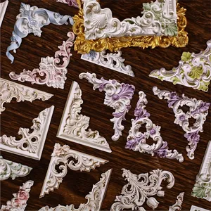 Adesivi in Carta Decorativa in Stile Barocco Europeo Serie Retro Relief per Journaling Scrapbooking Fai Da Te Artigianato Adesivo a Rilievo Floreale Multicolore