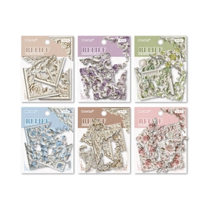 Set di adesivi retrò in rilievo in 6 colori vintage per scrapbooking e decori