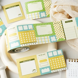 Colorful Diary Series Ruban Washi Papier Kraft Autocollant Mémo Inscriptible Pour Scrapbooking Compte Manuel Journalisation Ruban Décoratif