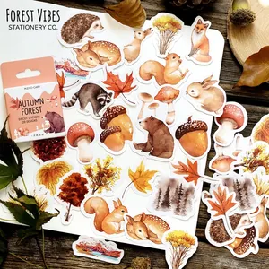 Aesthetic Decorative Stickers Set Retro Plant Floral Journaling Scrapbooking DIY Craft Material Self Adhesive Sealing Stickers