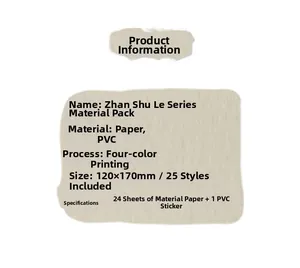 Detailed product info for vintage DIY scrapbooking paper and PVC sticker set