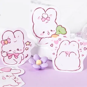 Cute Pupu Rabbit decorative paper stickers for DIY planners and journals 45pcs set
