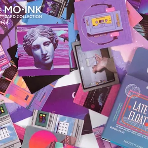 Vaporwave aesthetic stickers featuring retro technology and classical art 90s style