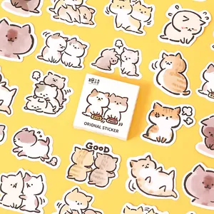 Naughty Meow Cartoon Cat Stationery Stickers For Scrapbooking Planner Journal Diary Decorative Paper Sticker Set Gift