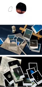 Cosmic theme stickers set for DIY phone cases and vintage scrapbook decoration detail